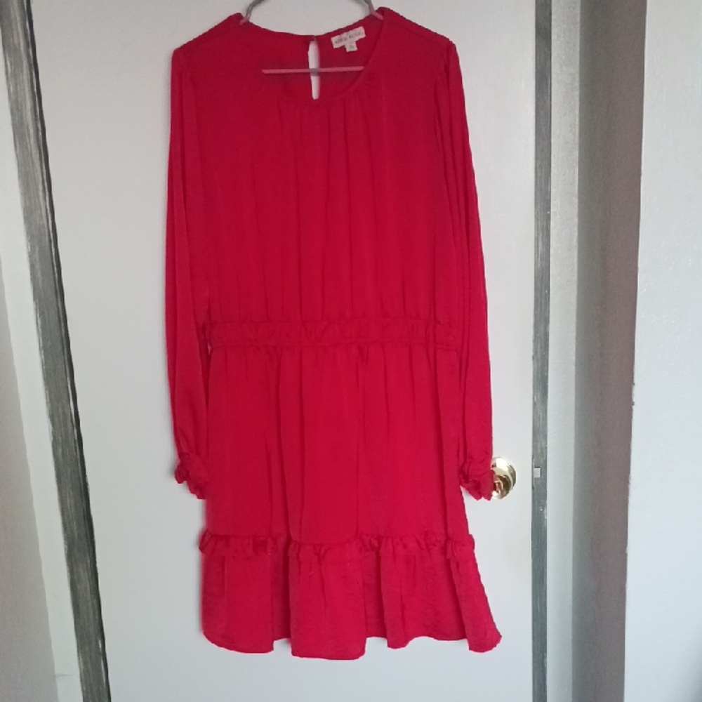Knox ROSE long SLEEVE RED DRESS XL